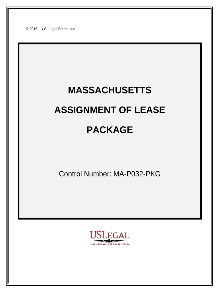 Assignment of Lease Package Massachusetts  Form
