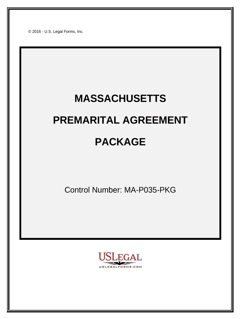 Premarital Agreements Package Massachusetts  Form