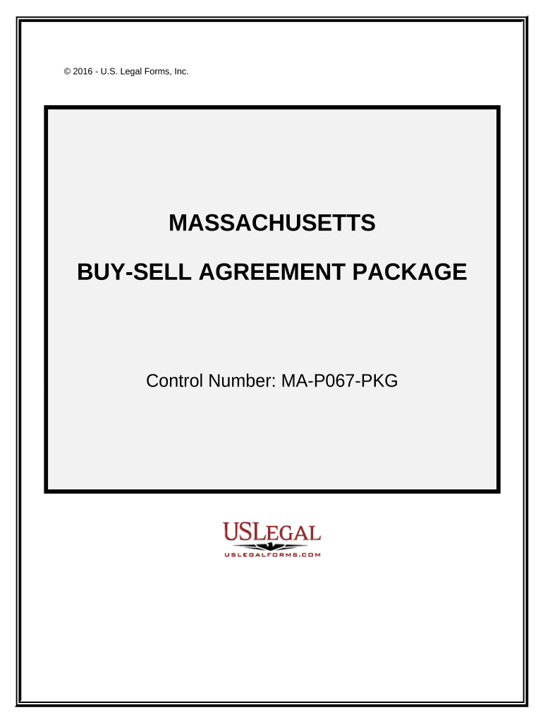 Buy Sell Agreement Package Massachusetts  Form