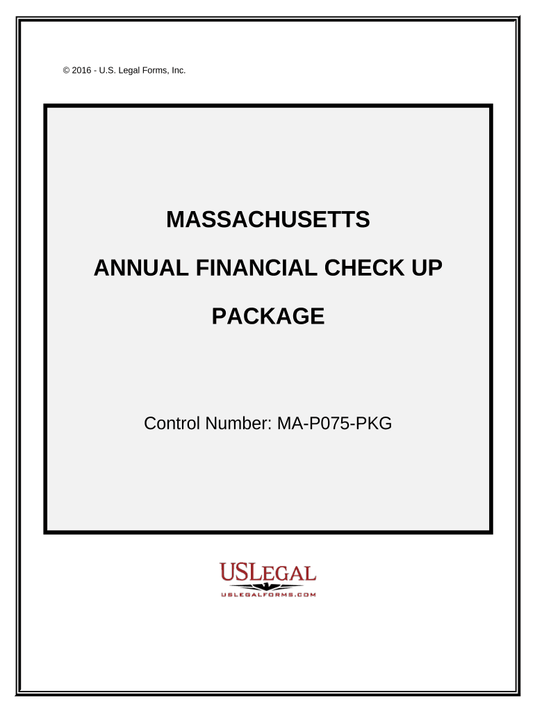 Annual Financial Checkup Package Massachusetts  Form