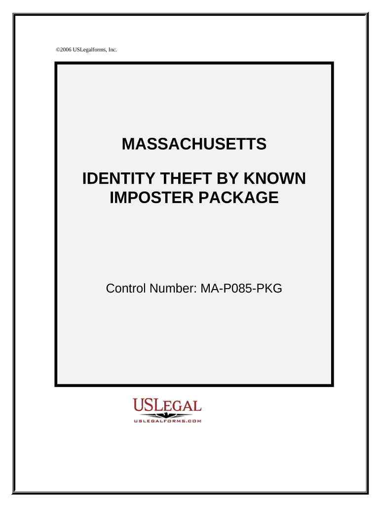 Identity Theft by Known Imposter Package Massachusetts  Form