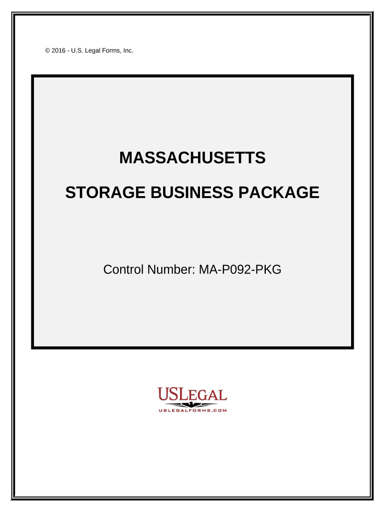 Storage Business Package Massachusetts  Form