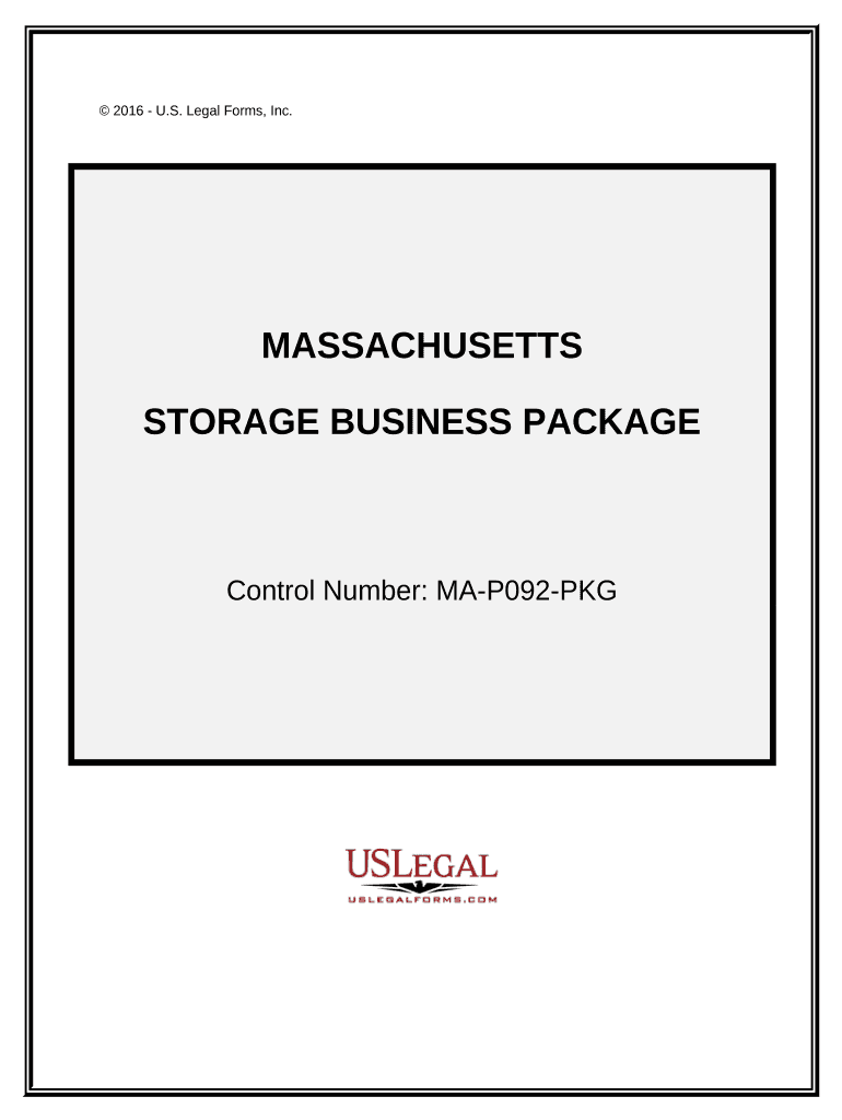 Storage Business Package Massachusetts Form