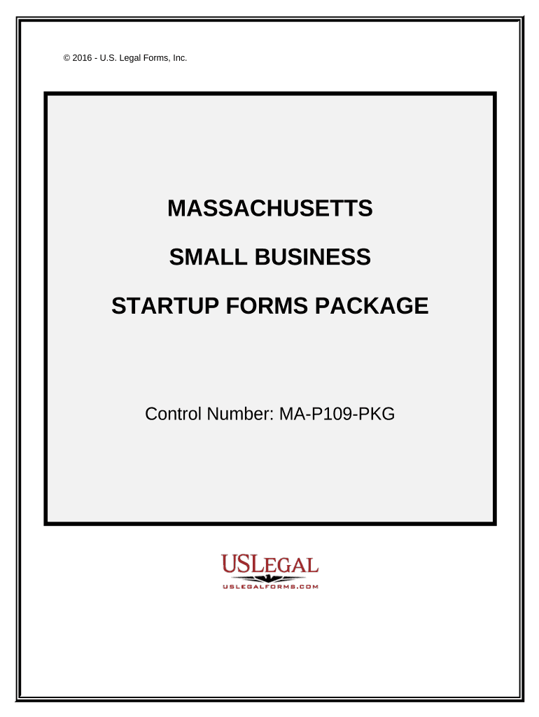 Massachusetts Small Business Startup Package Massachusetts  Form
