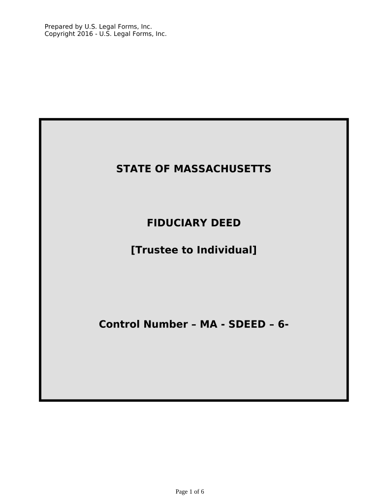 Massachusetts Deed  Form