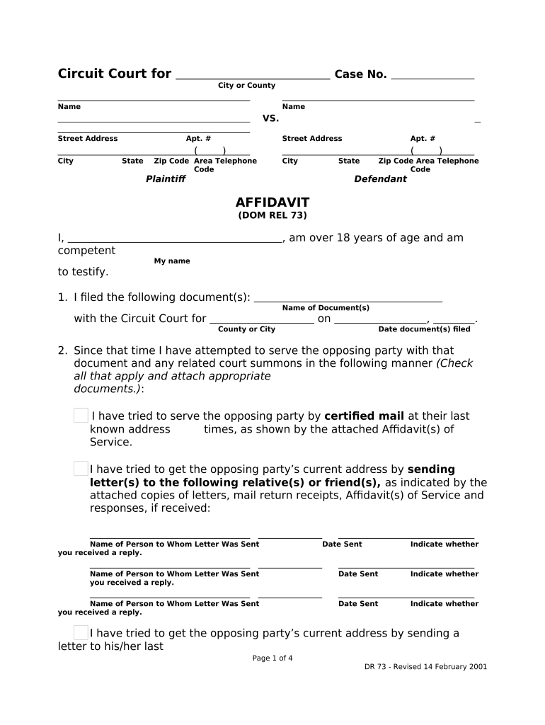 Md Service Process  Form