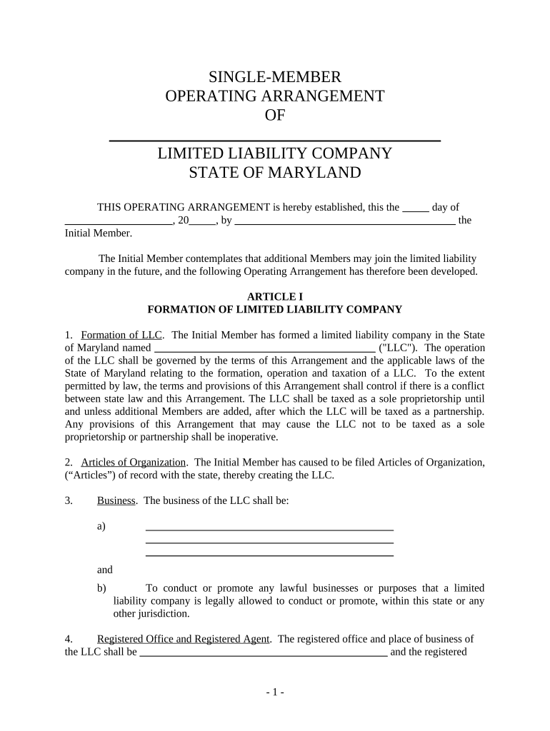 Md Llc  Form