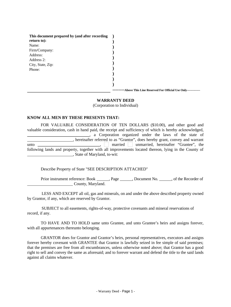 Md Corporation  Form