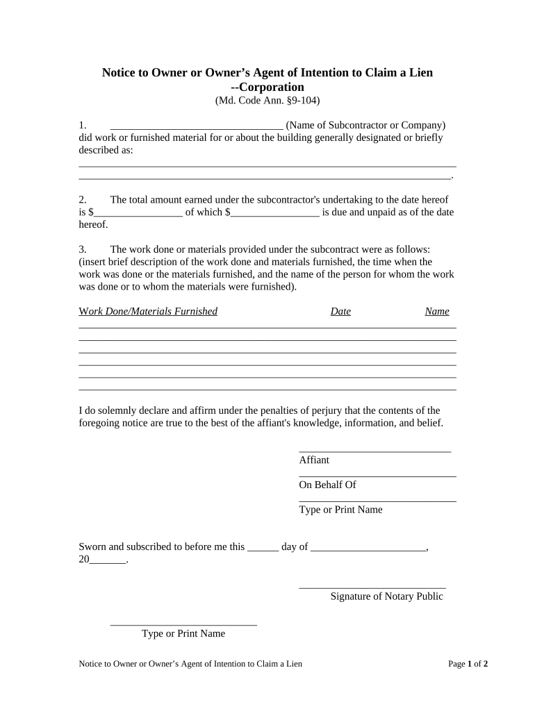 Md Notice  Form