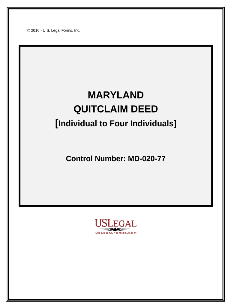 Md Quitclaim  Form