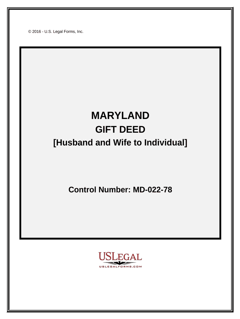 Maryland Husband Wife  Form