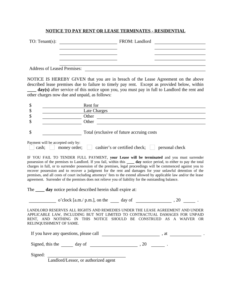 Maryland Pay Rent  Form