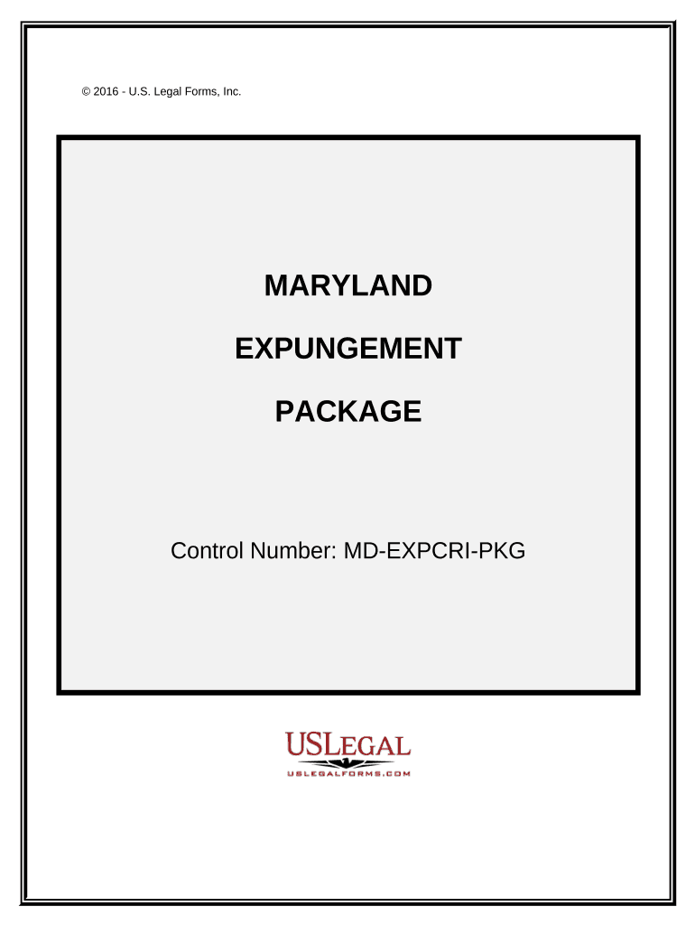 Expungement in Maryland  Form