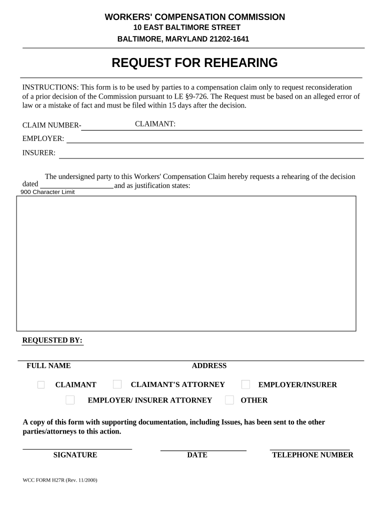 Maryland Request Form