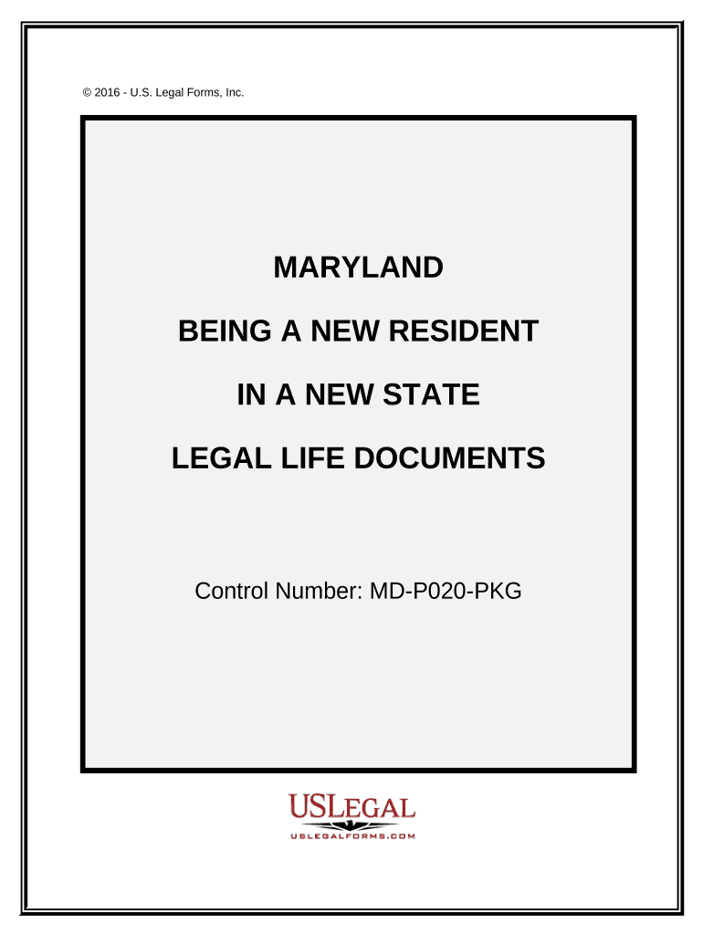 New State Resident Package Maryland  Form