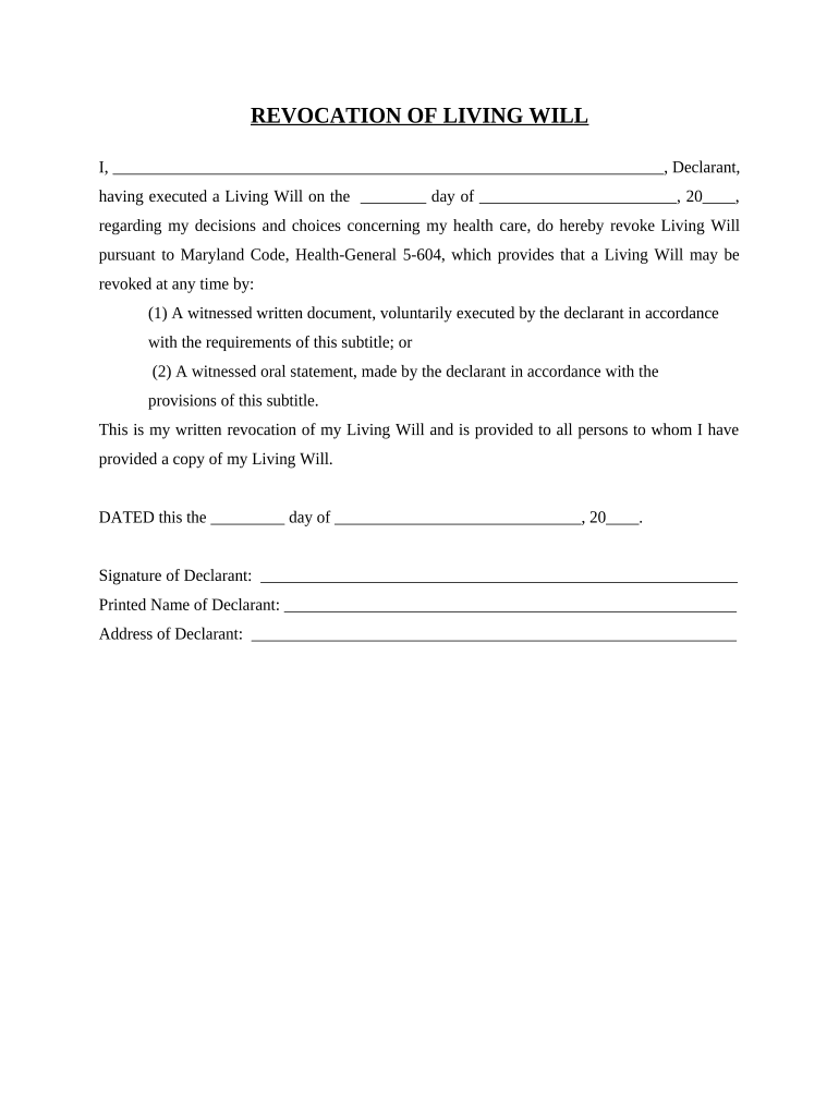 Md Statutory  Form