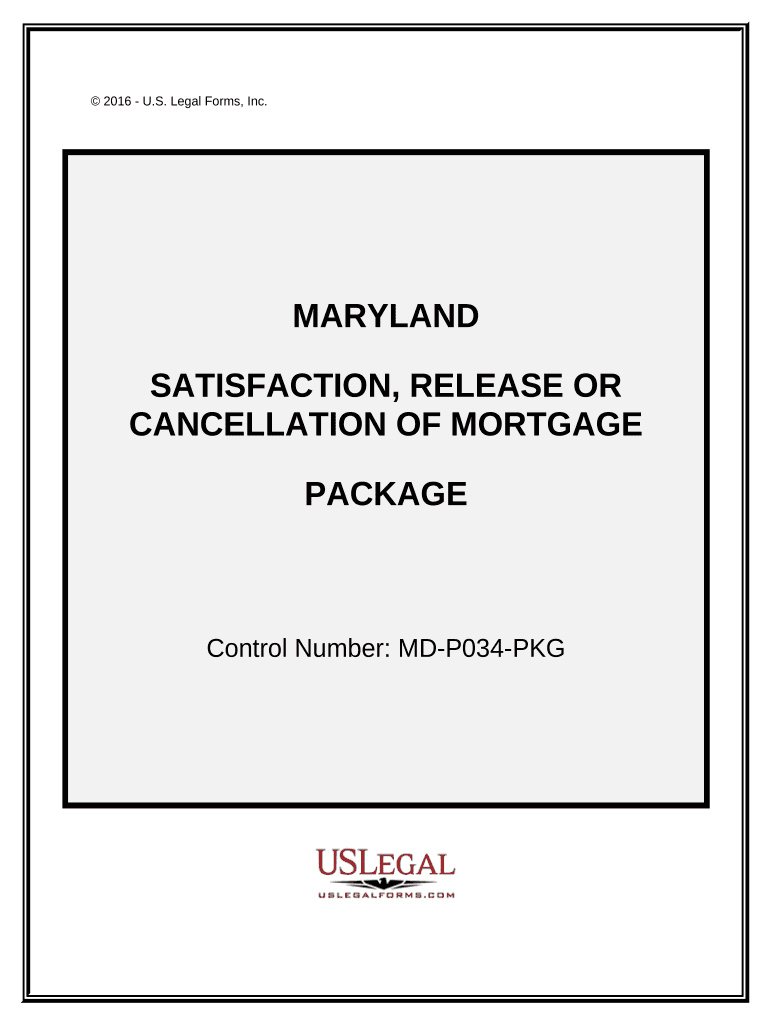 Md Satisfaction Mortgage  Form