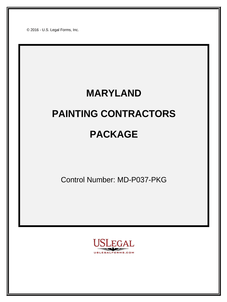 Painting Contractor Package Maryland  Form
