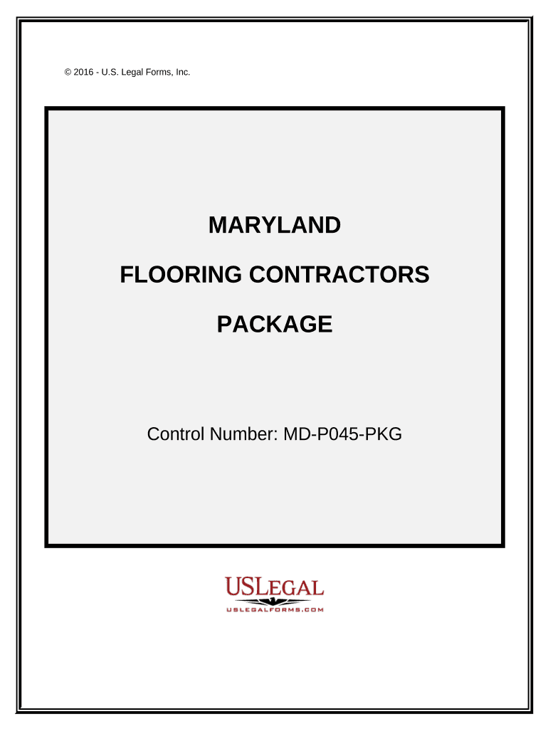 Flooring Contractor Package Maryland  Form
