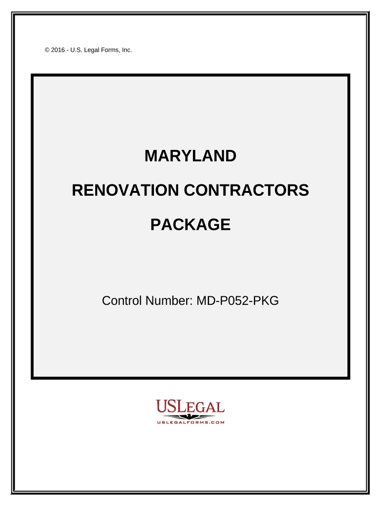 Maryland Contractor  Form