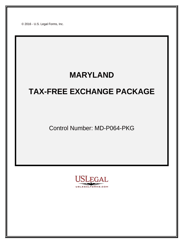 Tax Exchange Package Maryland  Form