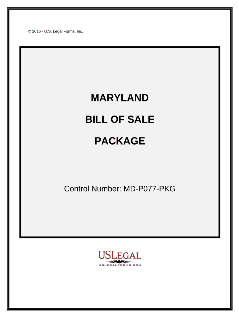 Maryland Bill Sale Form