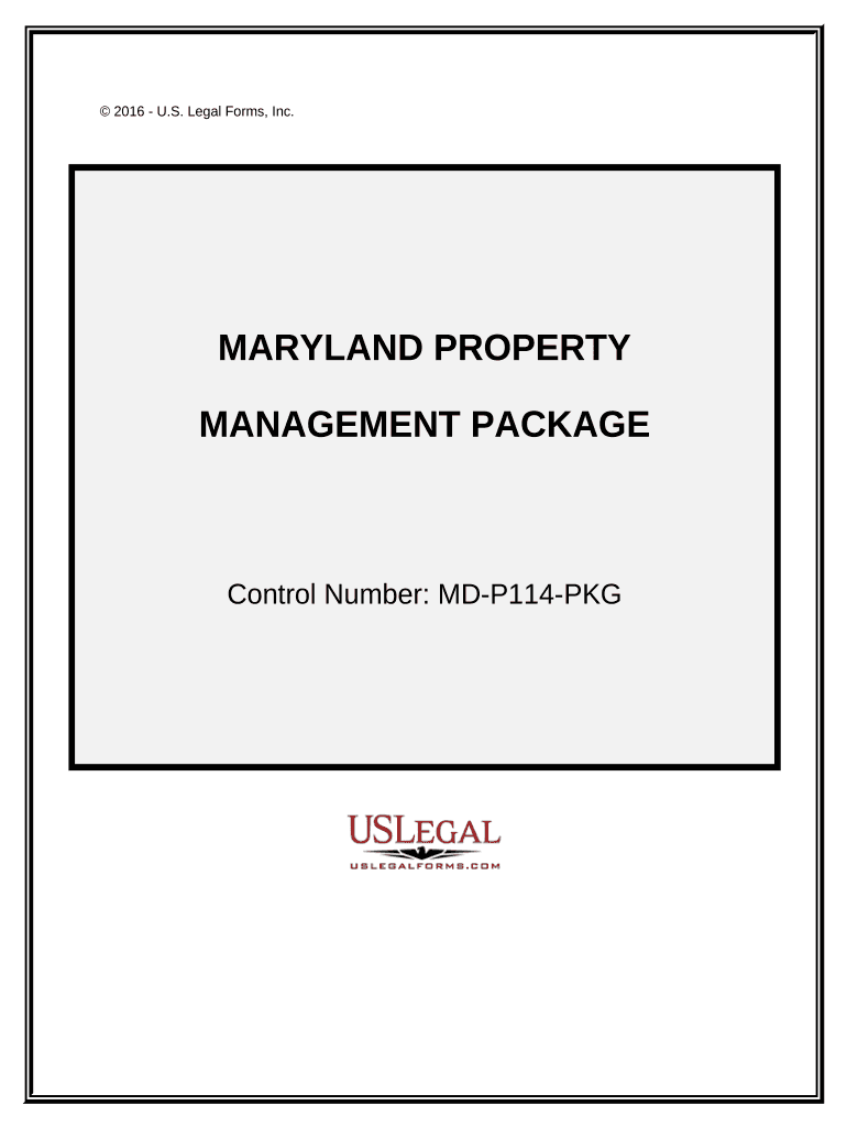 Maryland Property Management Package Maryland  Form