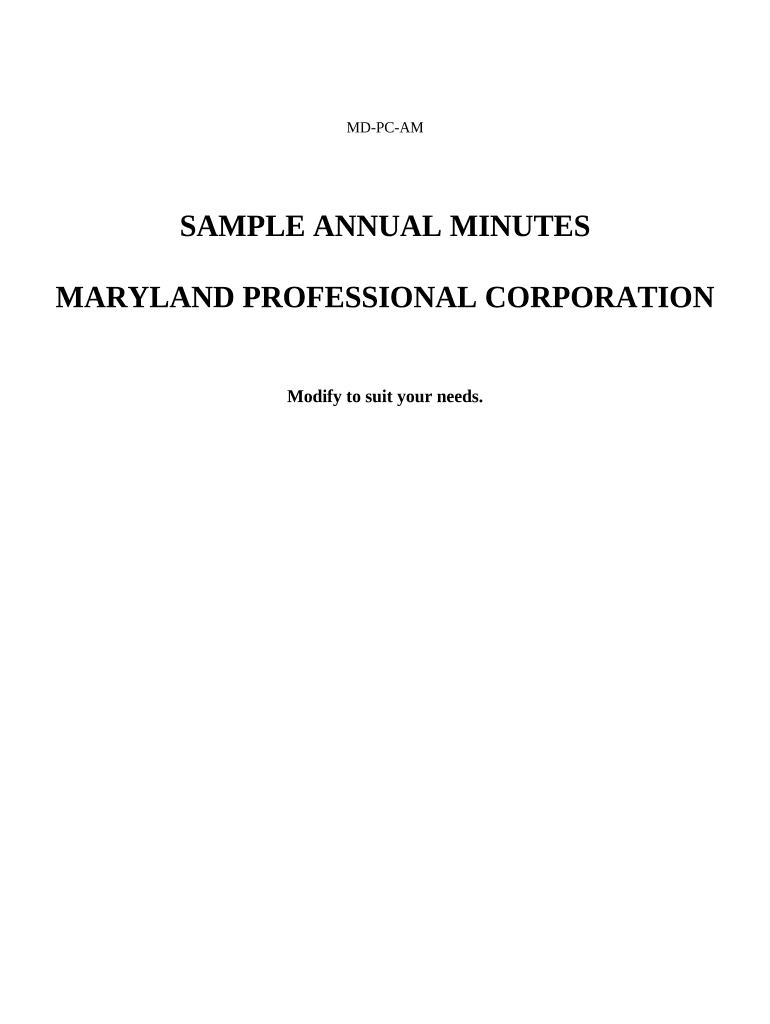 Maryland Annual  Form