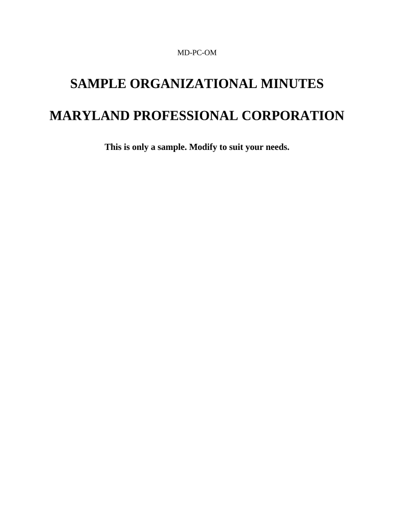 Maryland a Corporation  Form