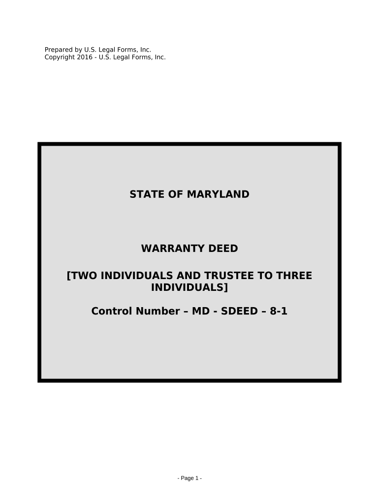 Maryland Trustee  Form