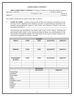 Landscape Contract for Contractor Maine Form - Fill Out and Sign Printable  PDF Template | signNow