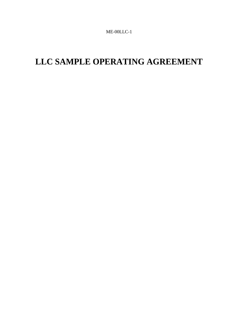 Maine Llc  Form