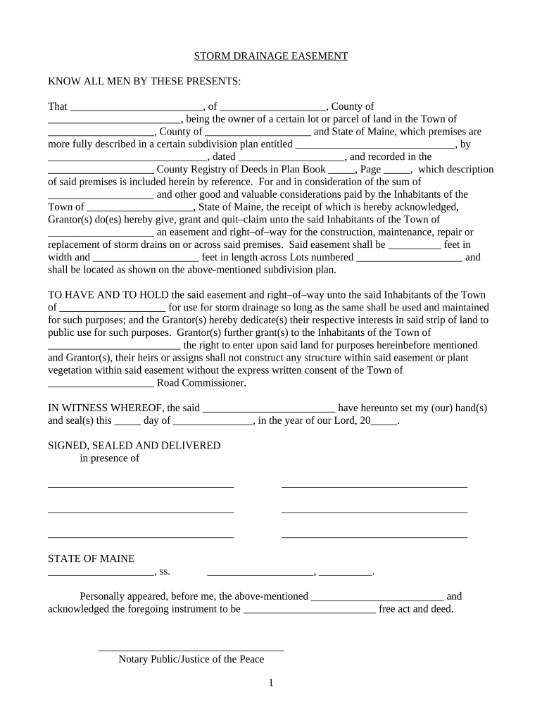 Maine Easement  Form