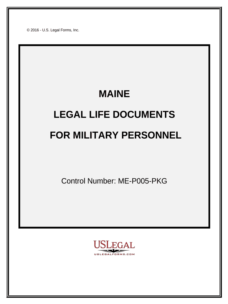 Essential Legal Life Documents for Military Personnel Maine  Form