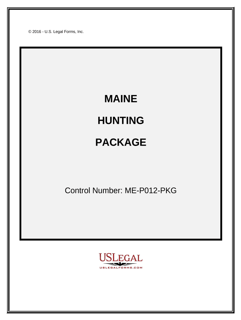 Hunting Forms Package Maine