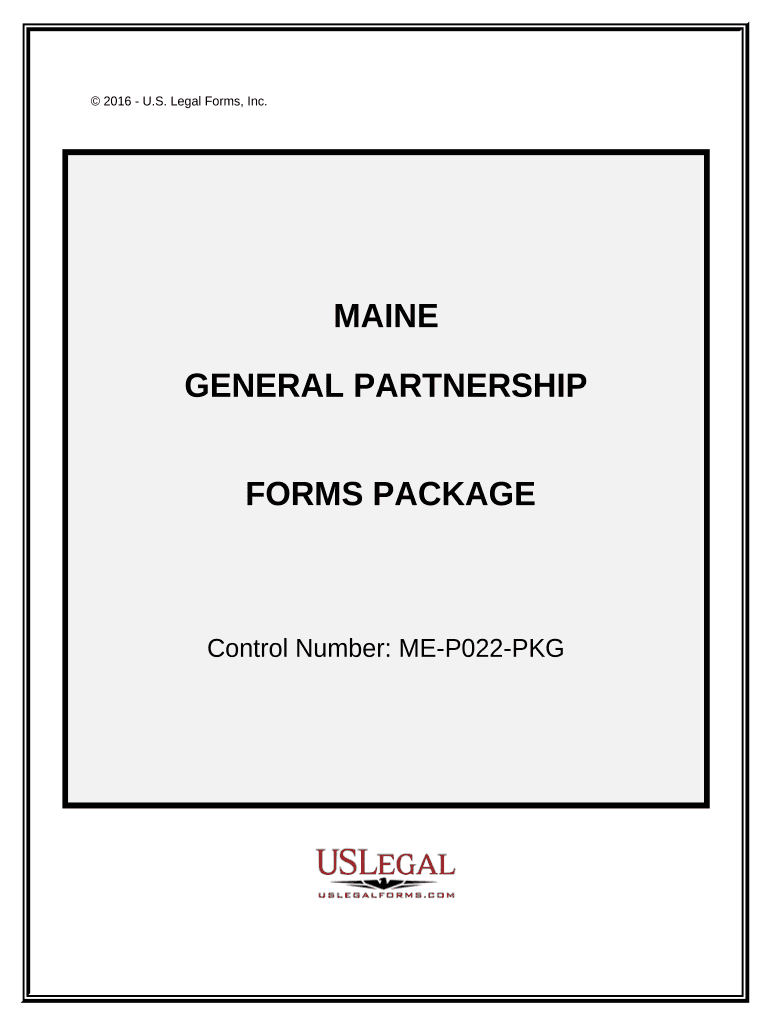 General Partnership Package Maine  Form