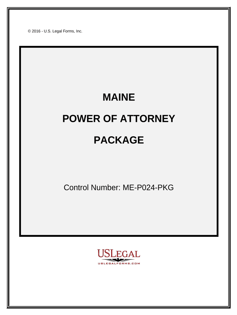 Power of Attorney Forms Package Maine