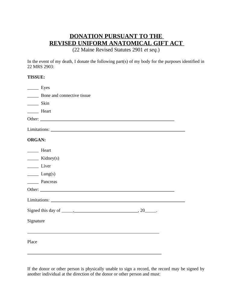 Donation Gift Form