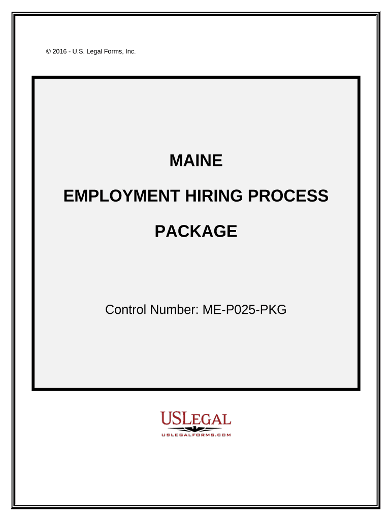 Employment Hiring Process Package Maine  Form
