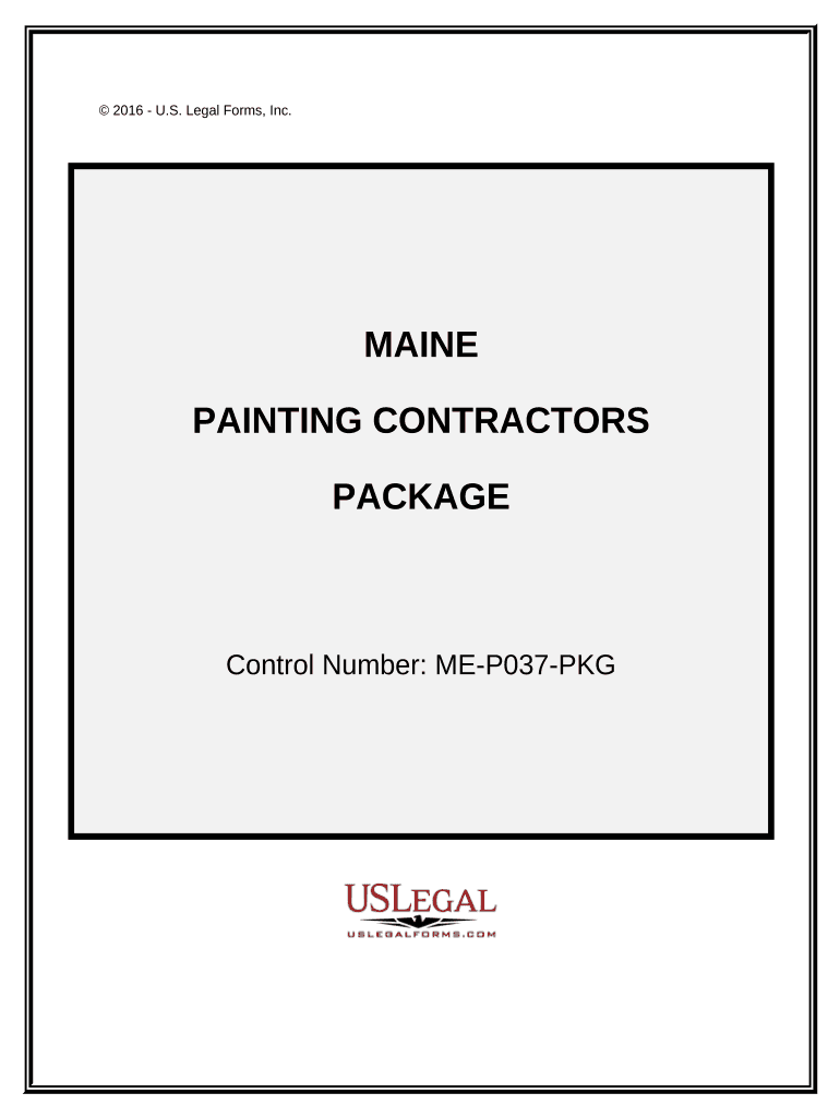 Painting Contractor Package Maine  Form