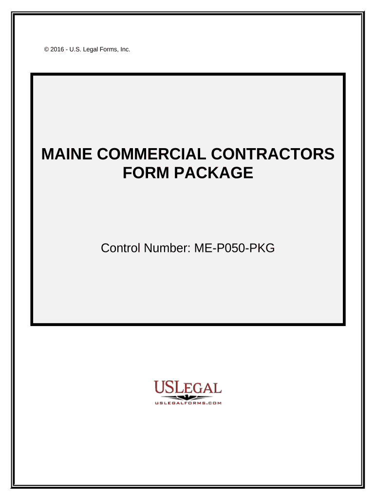 Commercial Contractor Package Maine  Form