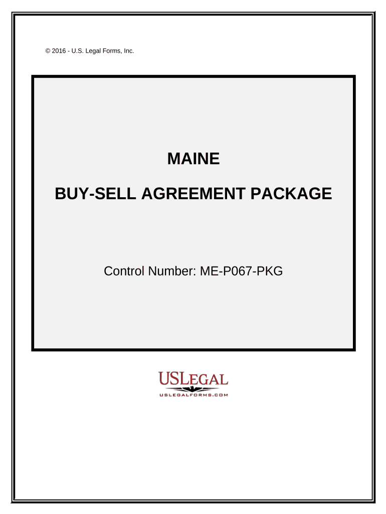 Buy Sell Agreement Package Maine  Form