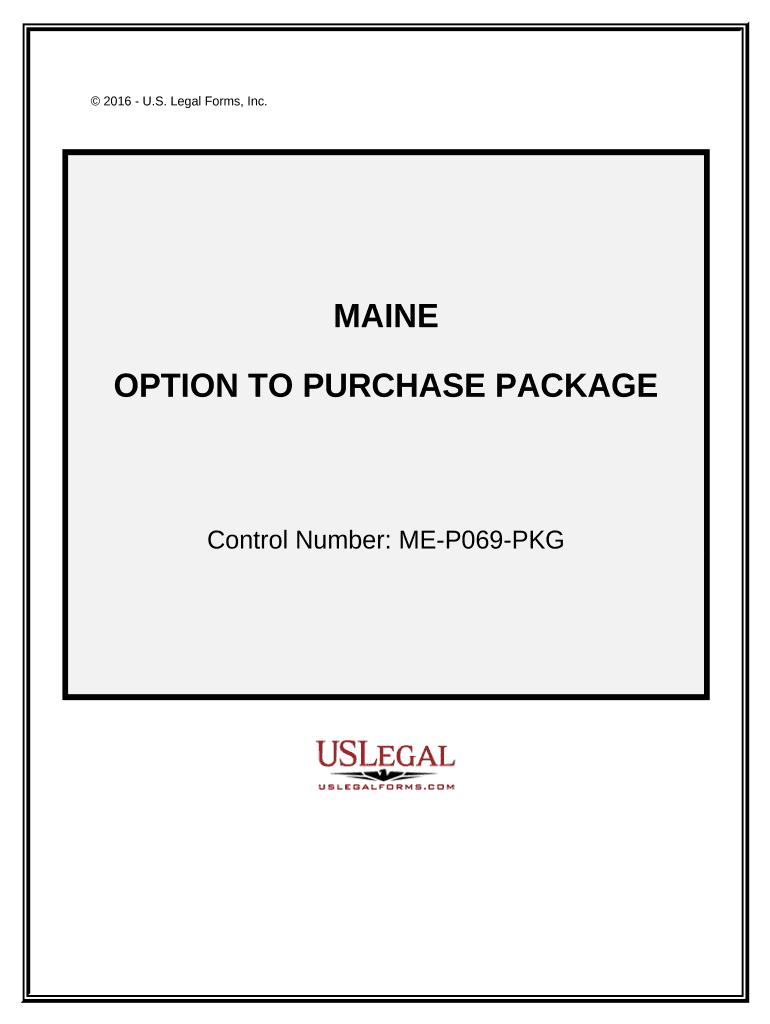 Option to Purchase Package Maine  Form