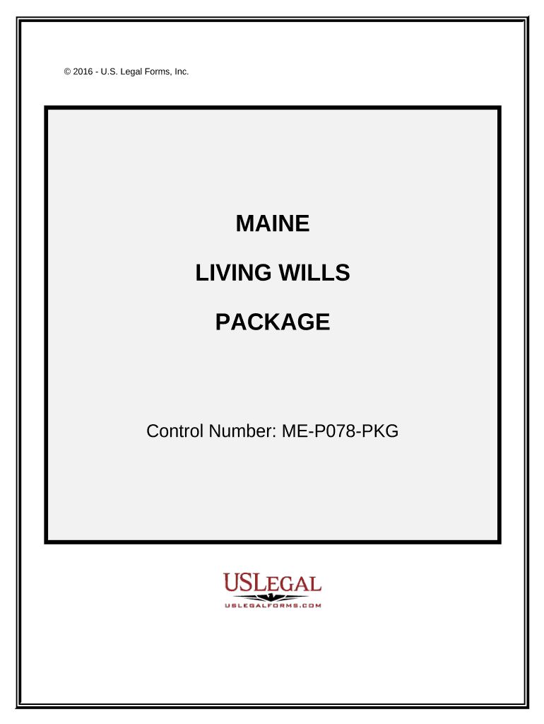 Living Wills and Health Care Package Maine  Form