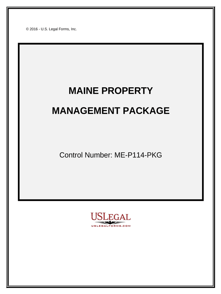 Maine Property Management Package Maine  Form