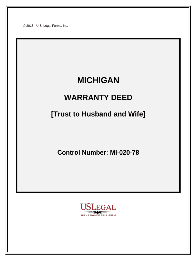 Michigan Deed Trustee  Form