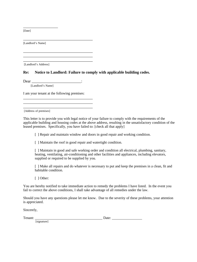 Letter Failure Comply  Form