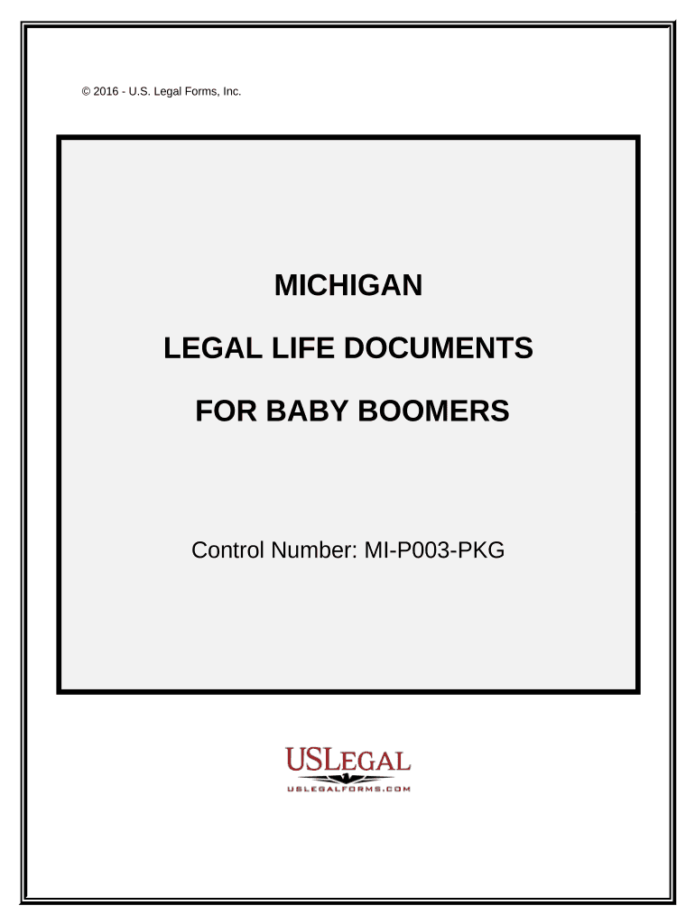 Essential Legal Life Documents for Baby Boomers Michigan  Form