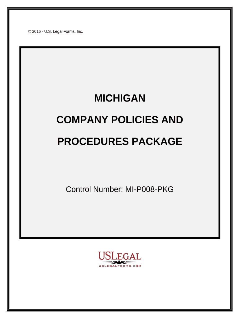 Company Employment Policies and Procedures Package Michigan  Form