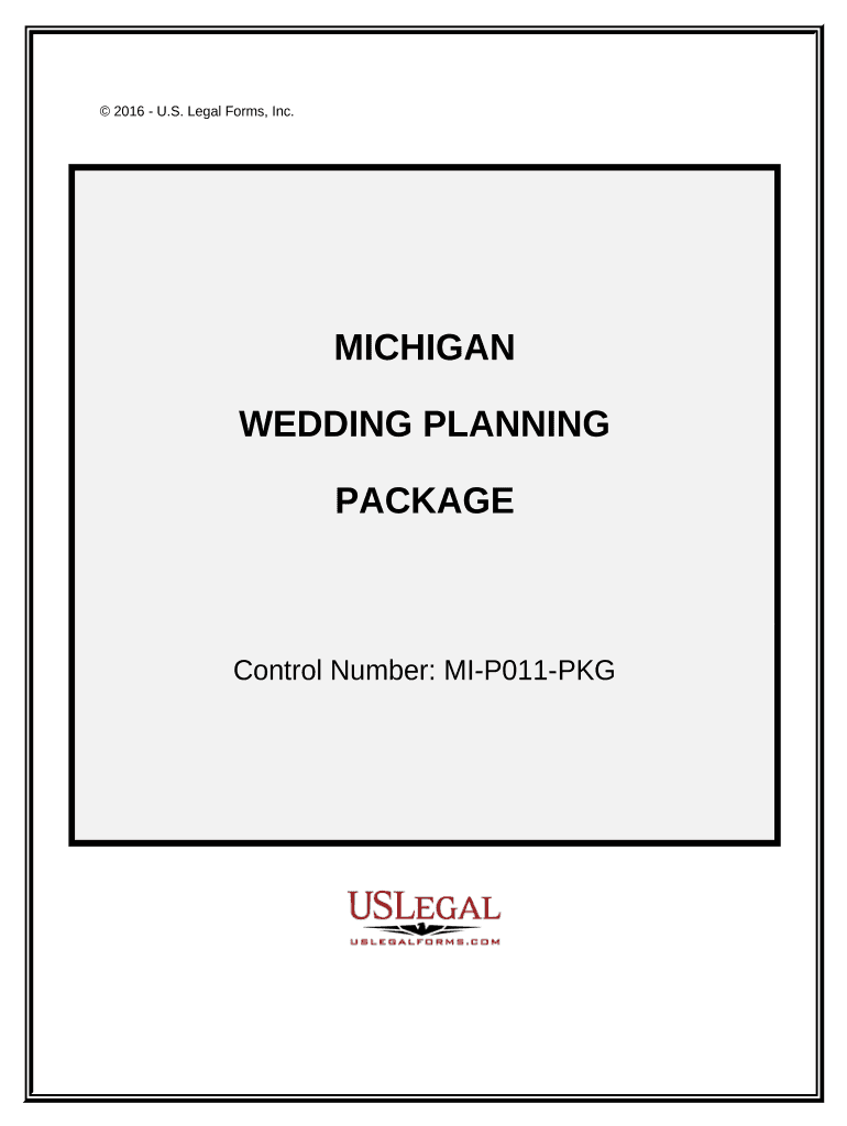 Wedding Planning or Consultant Package Michigan  Form